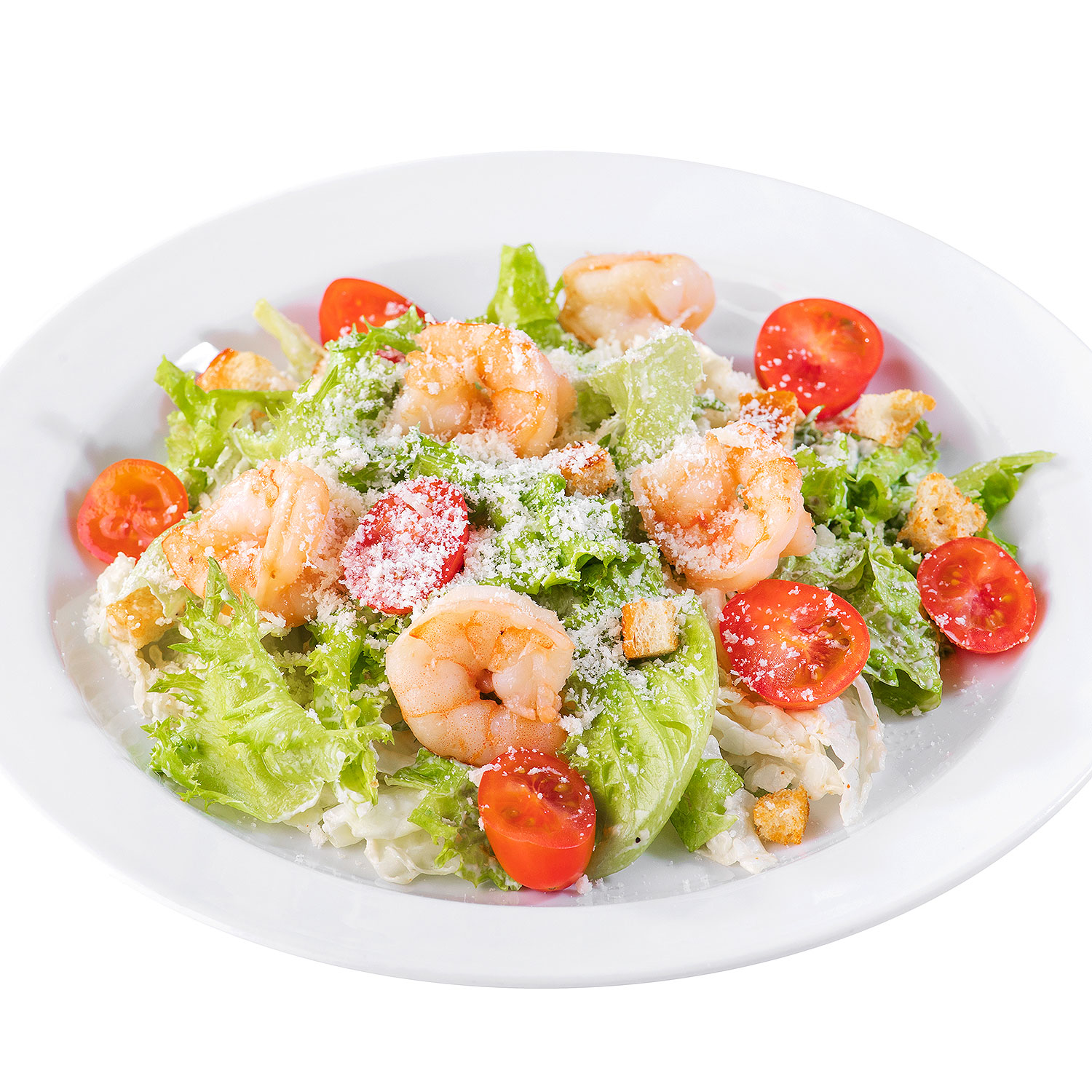 Салат 'Цезарь с креветками'