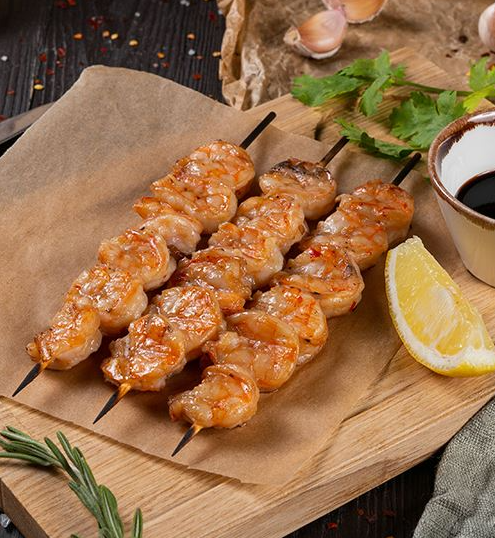 Шашлык из креветок