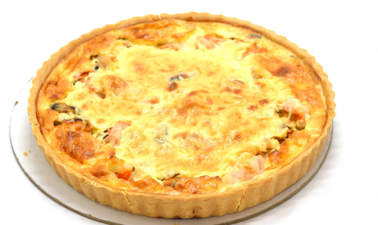 Пирог с морепродуктами заливной