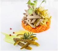 Салат из печени с грибами