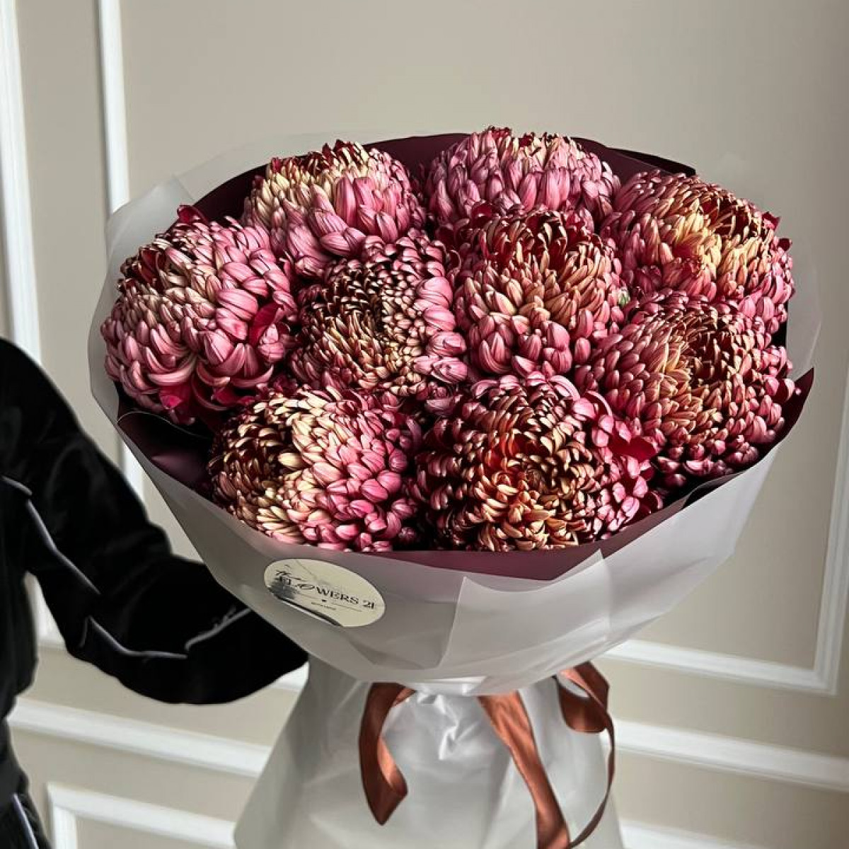 Моно букет из хризантем (предзаказ) 