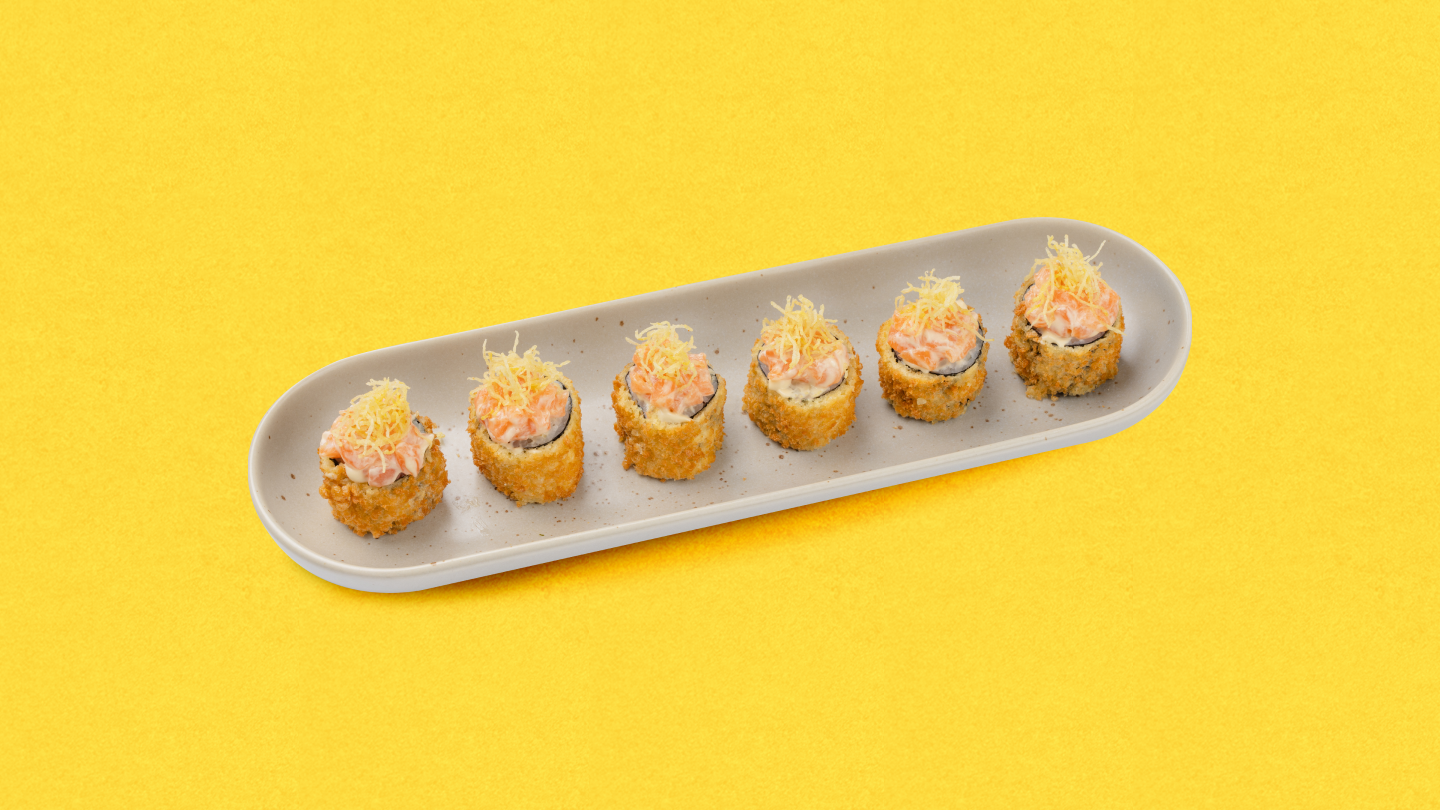 Темпура ролл лосось-трюфель