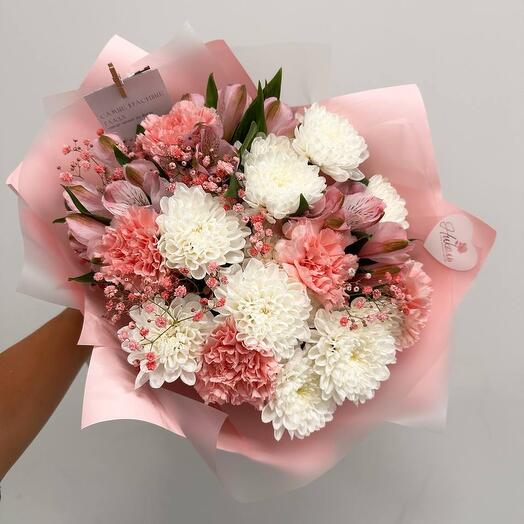 Букет «Зефирный комплимент» из диантосов