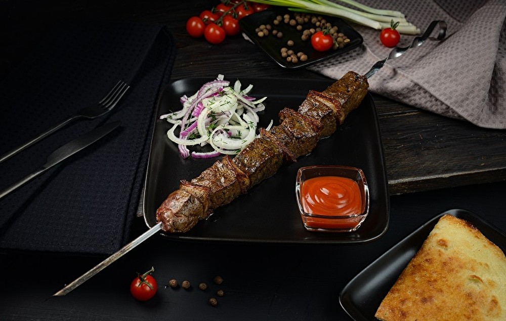 Шашлык из говяжьей печени