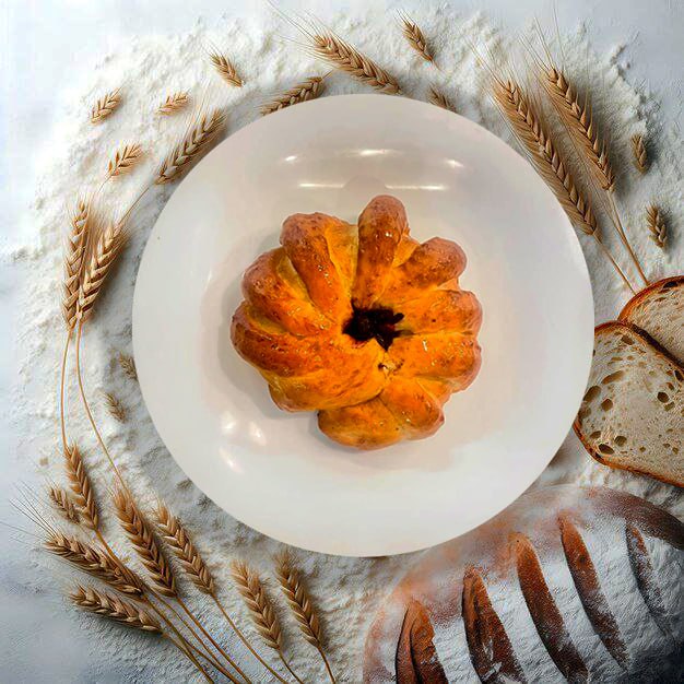 Булочка с черникой