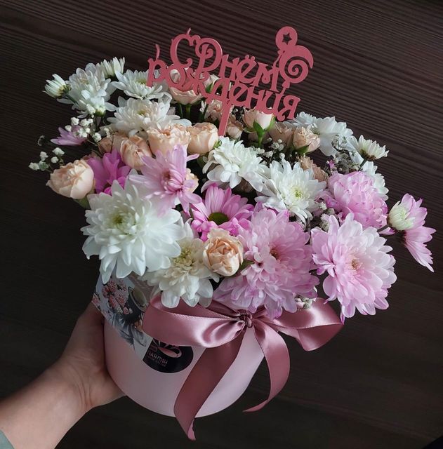 Коробка с цветами Шик