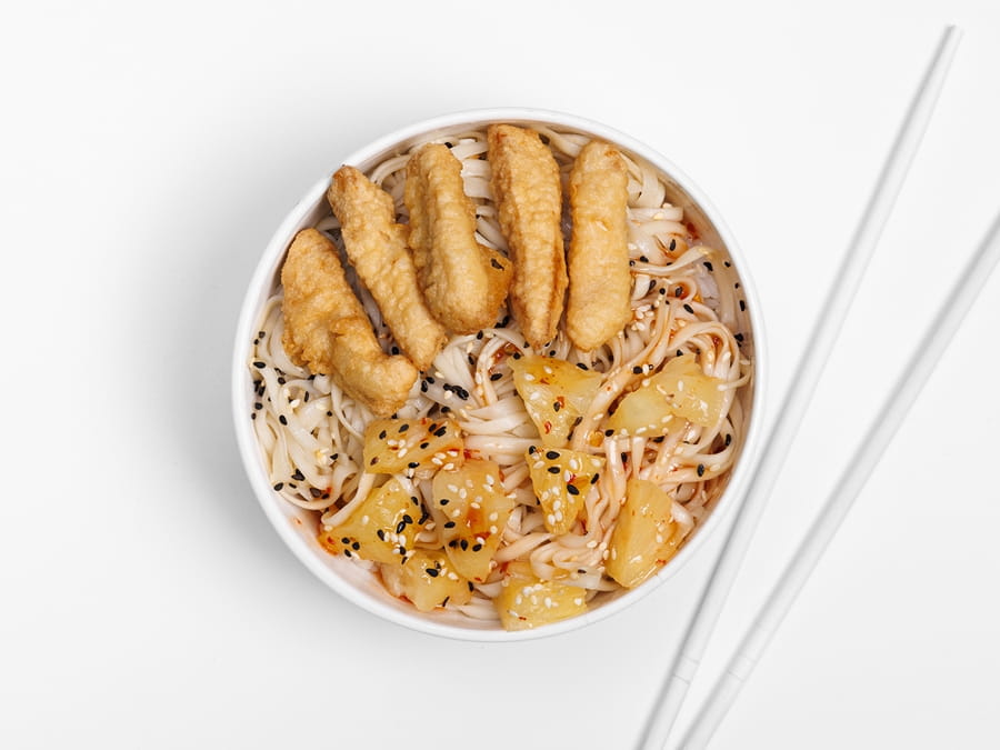 Свинина в кисло-сладком соусе с ананасом