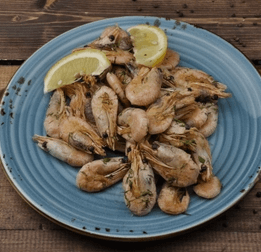Креветки с чесноком