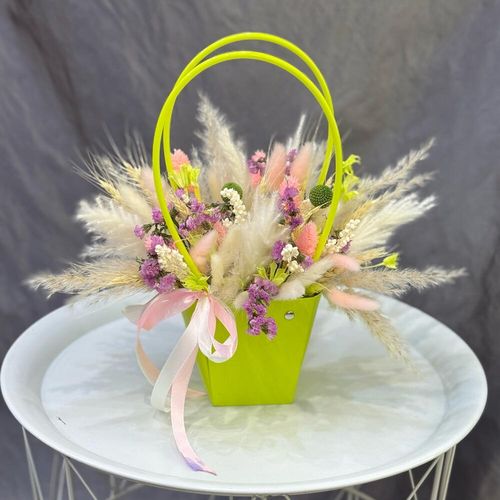 Букет из сухоцветов в сумочке (с2063)