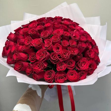 101 красная роза