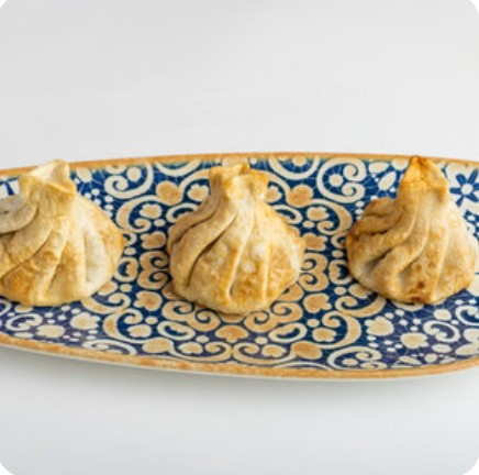 Хинкали с сыром сулугуни жареные