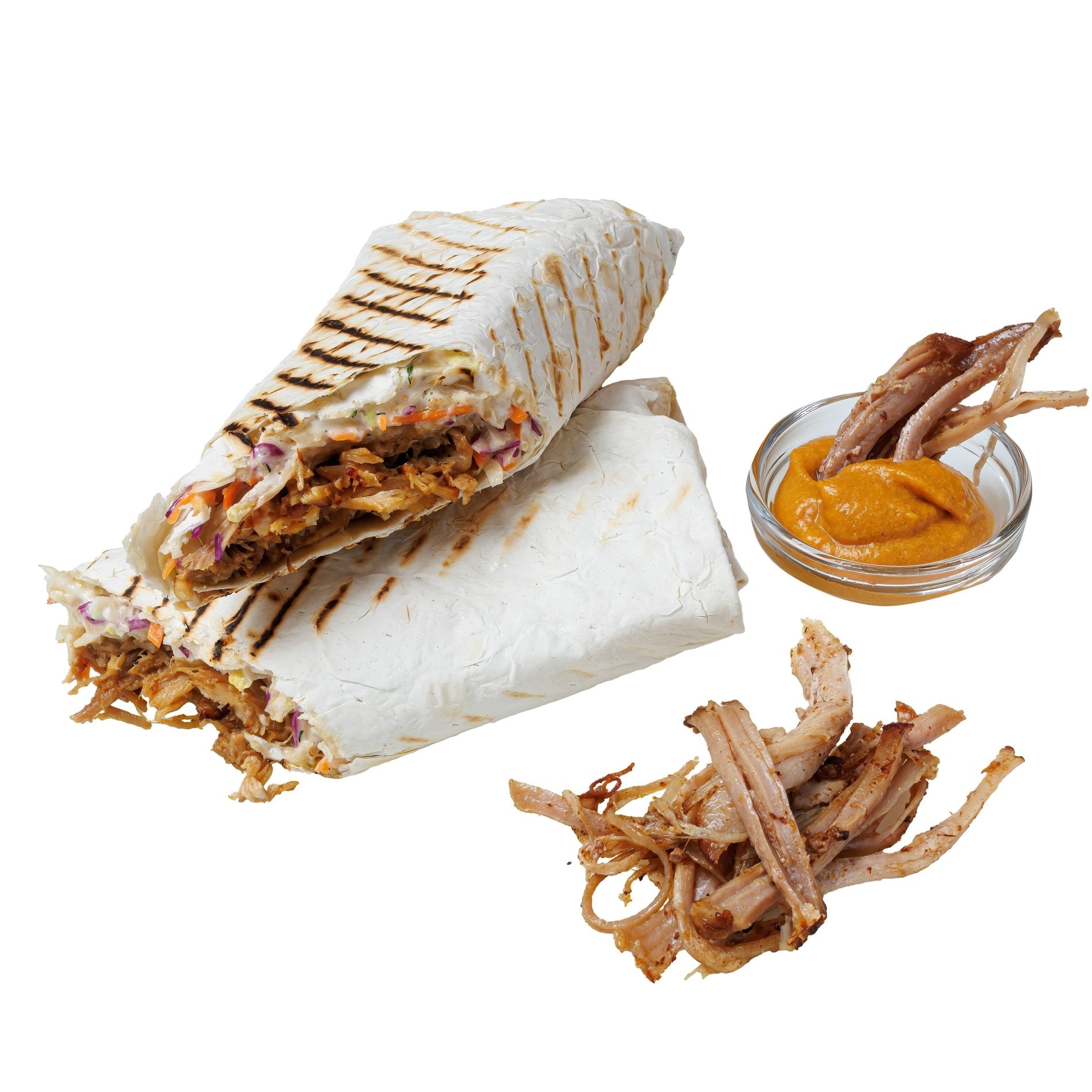 Шаурма с рваной свининой