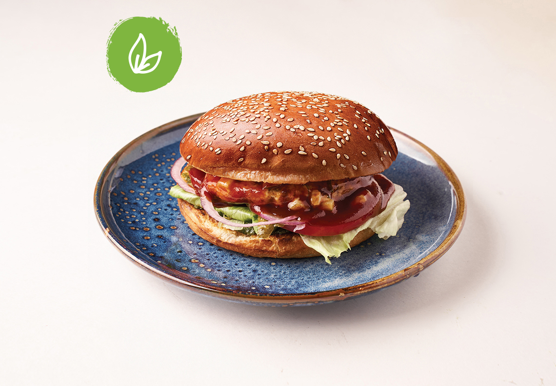 Бургер BBQ с котлетой VEG