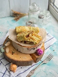 Блины с бананом и шоколадом