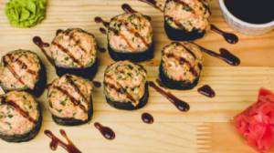 Запеченный рол с курицей 