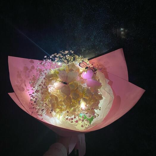 Гортензия с огоньками