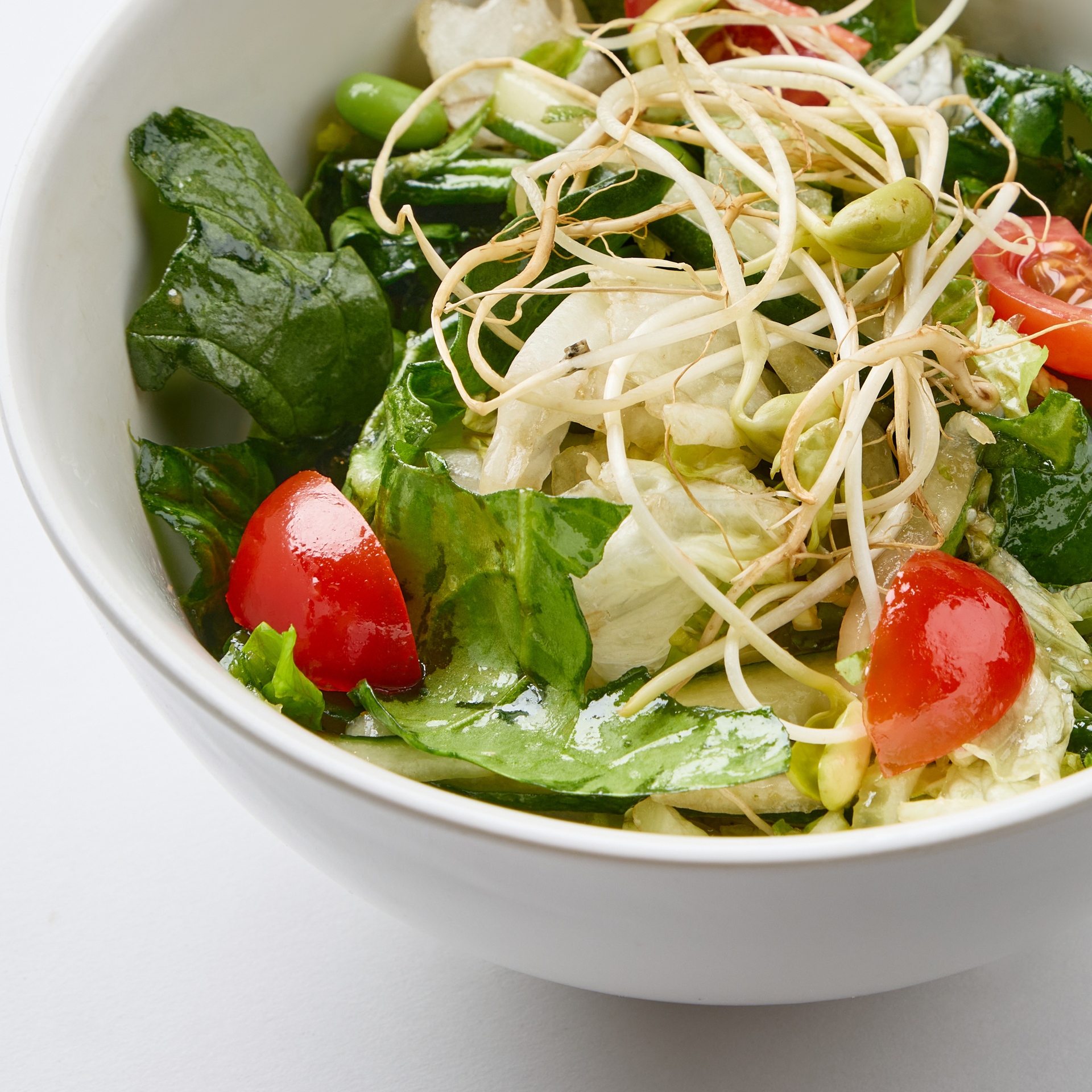 Большой зеленый салат