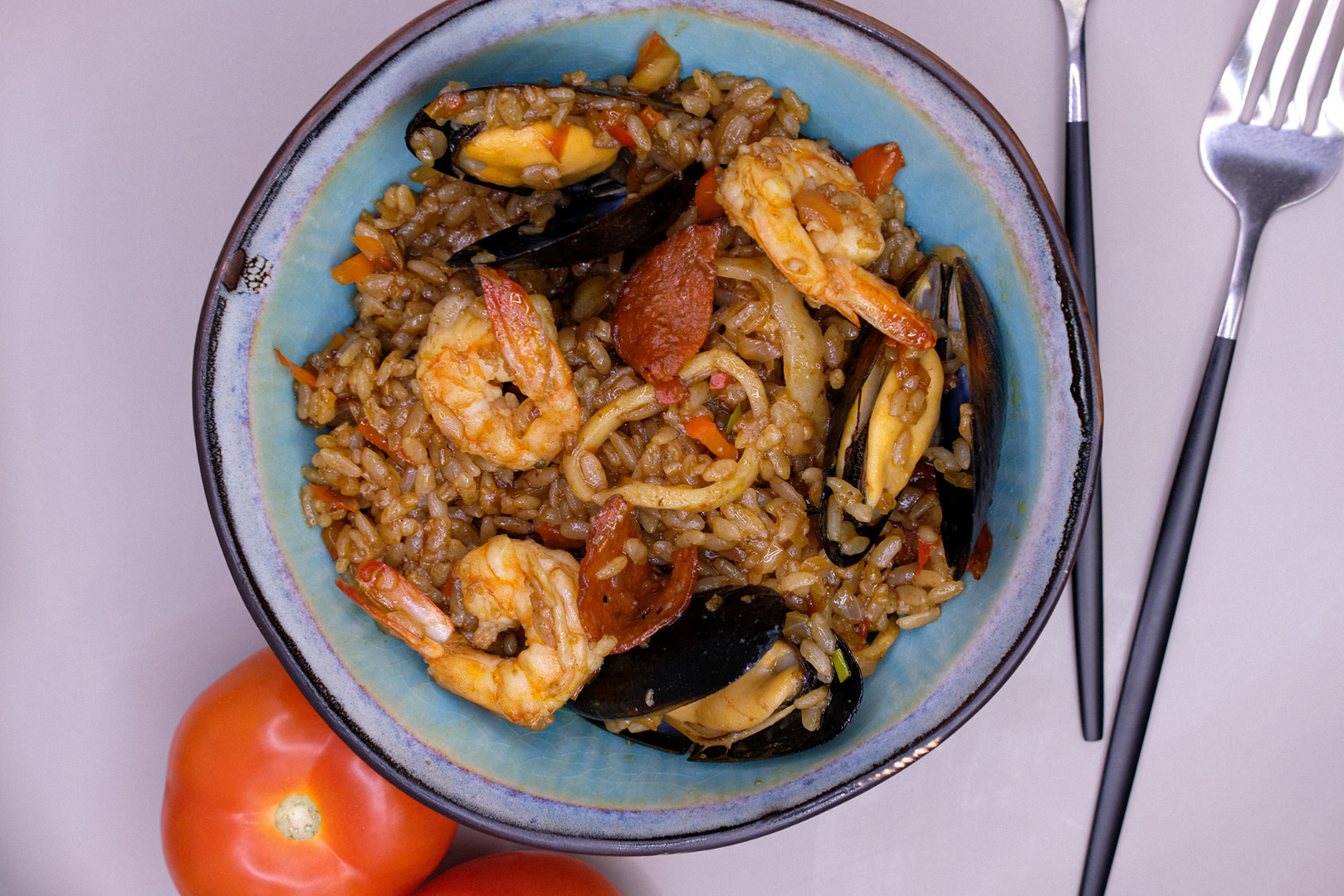 Паэлья с морепродуктами