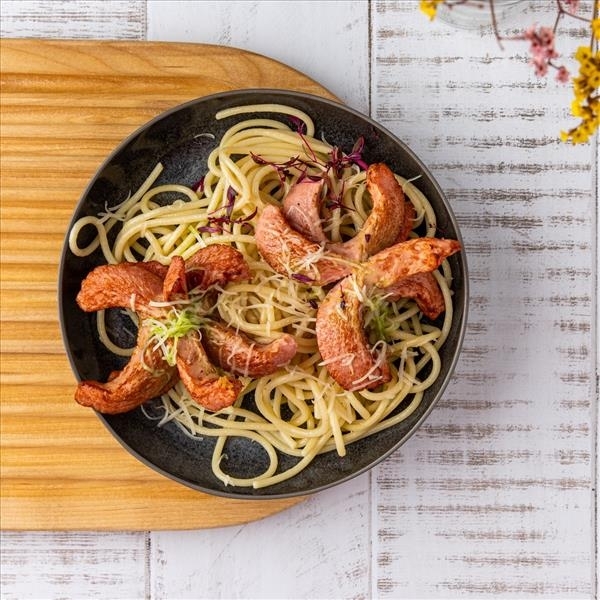 Спагетти + сосиска