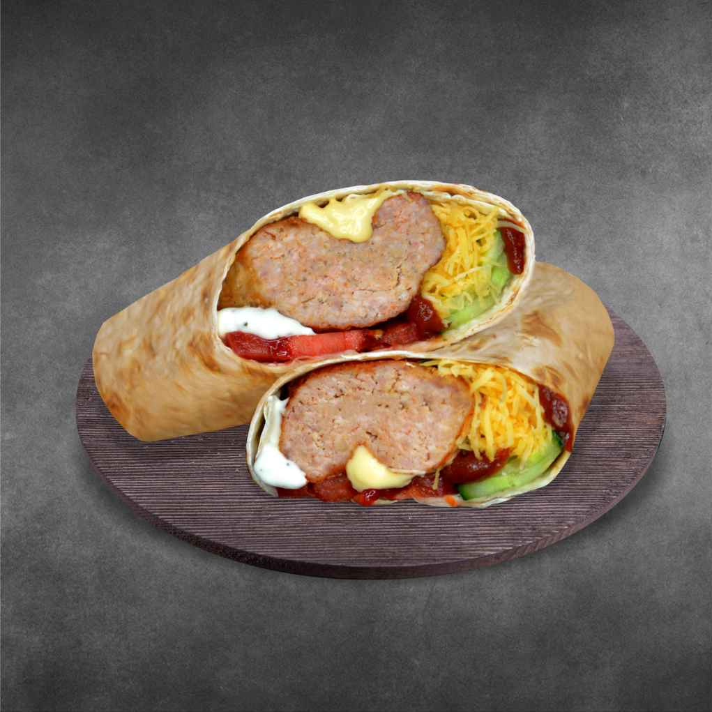 Кебаб в лаваше 4 сыра