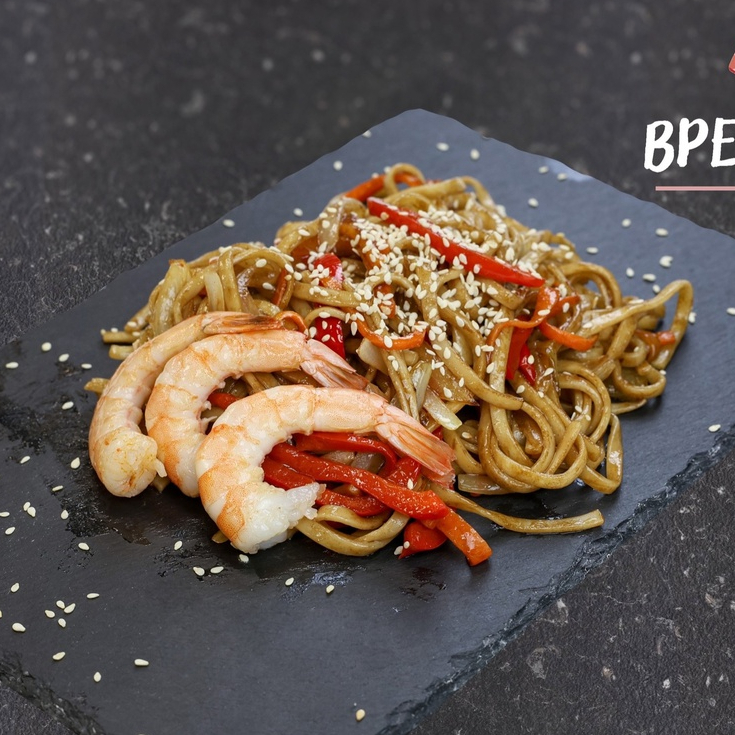 WOK с креветками