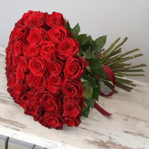 Букет из красных роз 51 шт Для Любимой