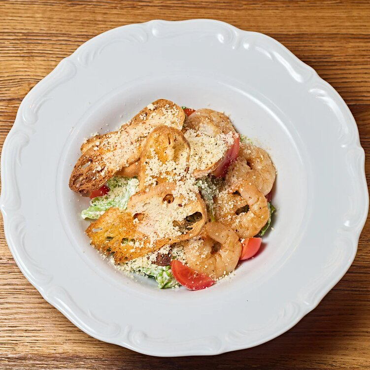 Цезарь с креветками 