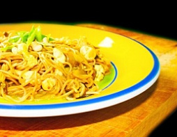 Лапша Соба с цыпленком карри