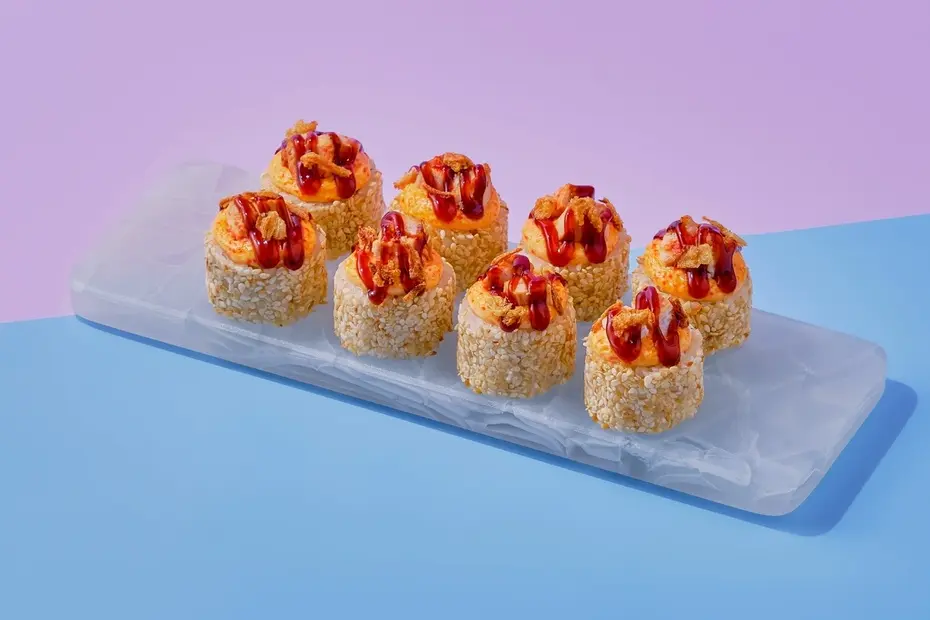 Запеченный ролл с курицей 8 шт