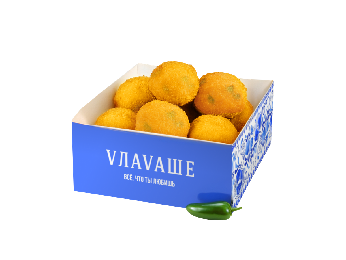 Сырные шарики с халапеньо, 6 шт.