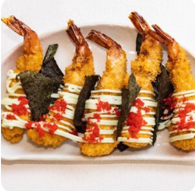 Креветки Темпура в сливочном васаби