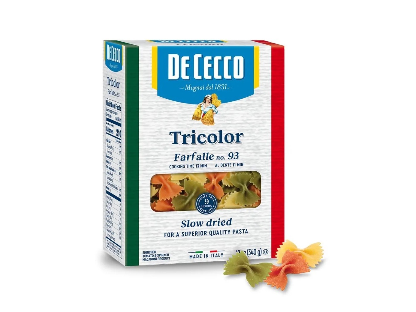 Паста De Cecco №93 Фарфалле Триколоре