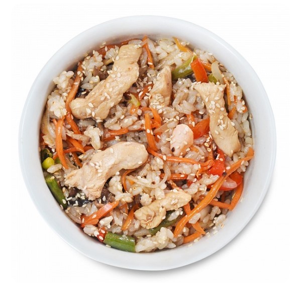 Рис с курицей в остро-сладком соусе