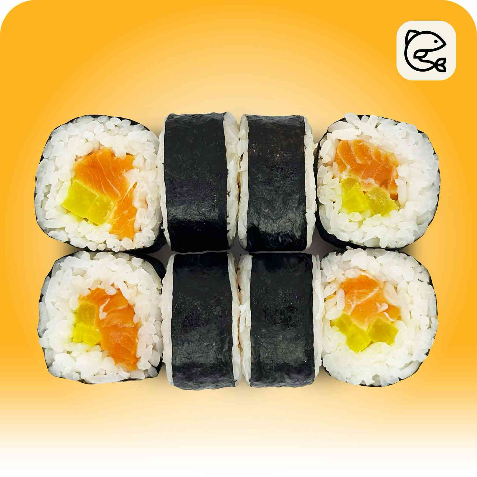 Лосось, дайкон