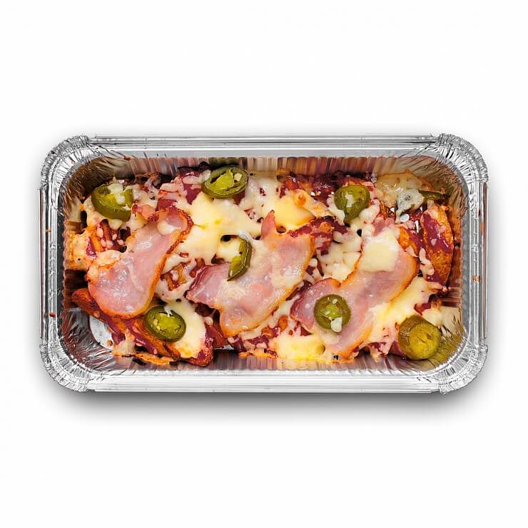 Картофель из печи с беконом и перчиком