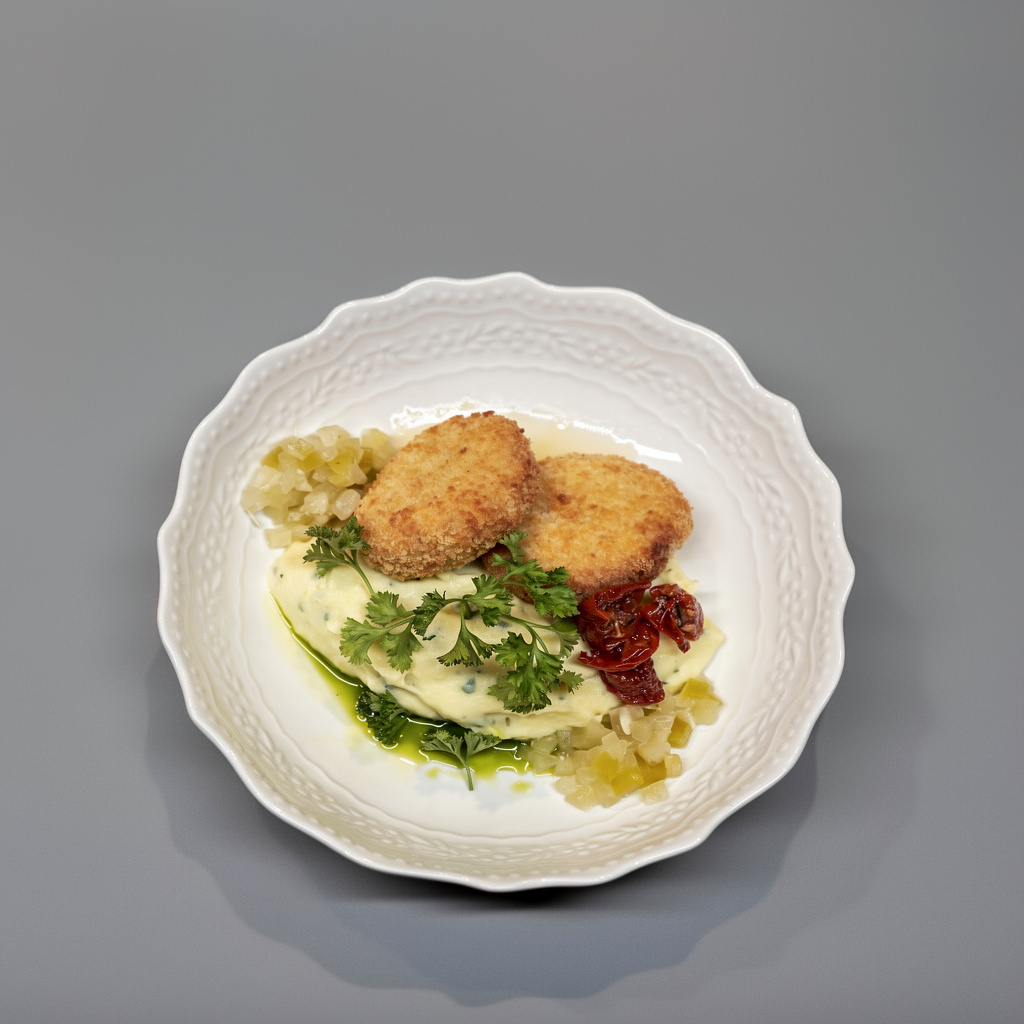 Котлеты из северной щуки с картофельным пюре