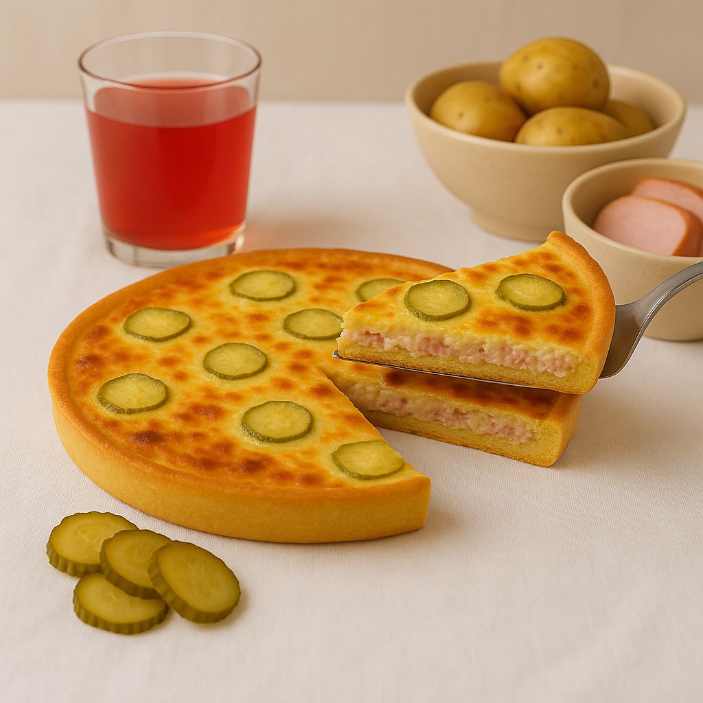 С грудинкой, картошечкой и огурчиками, средний