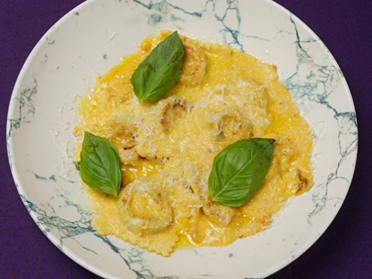 Равиоли с уткой и тыквой