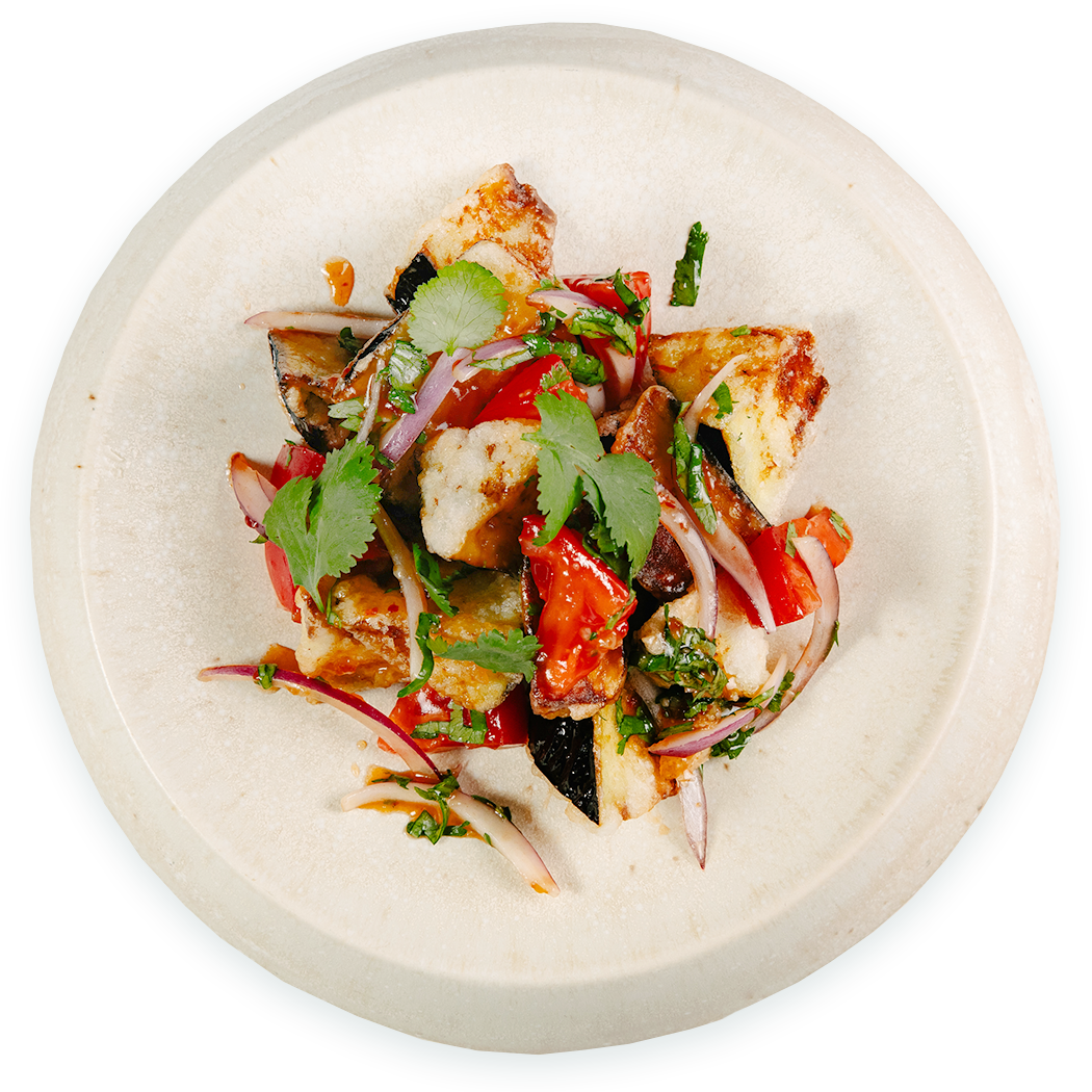 Хрустящие баклажаны в пряном соусе