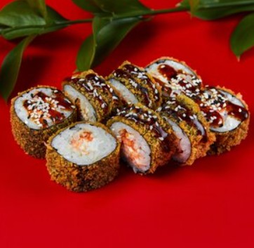 Жареный с лососем терияки