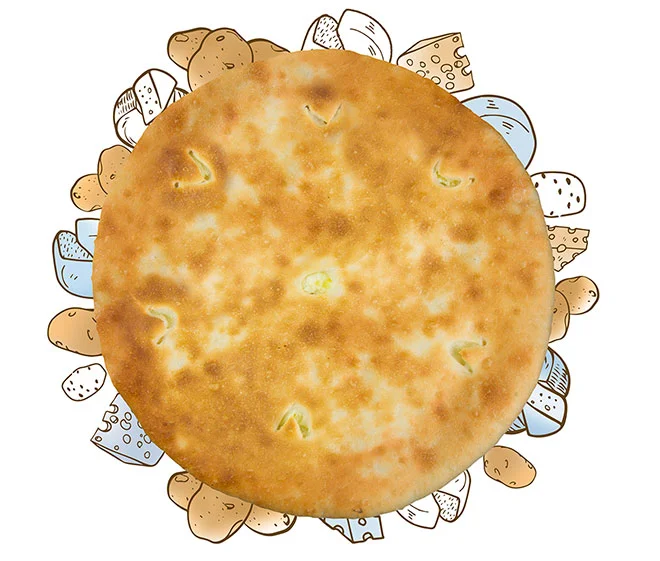 Пирог с картофелем и сыром
