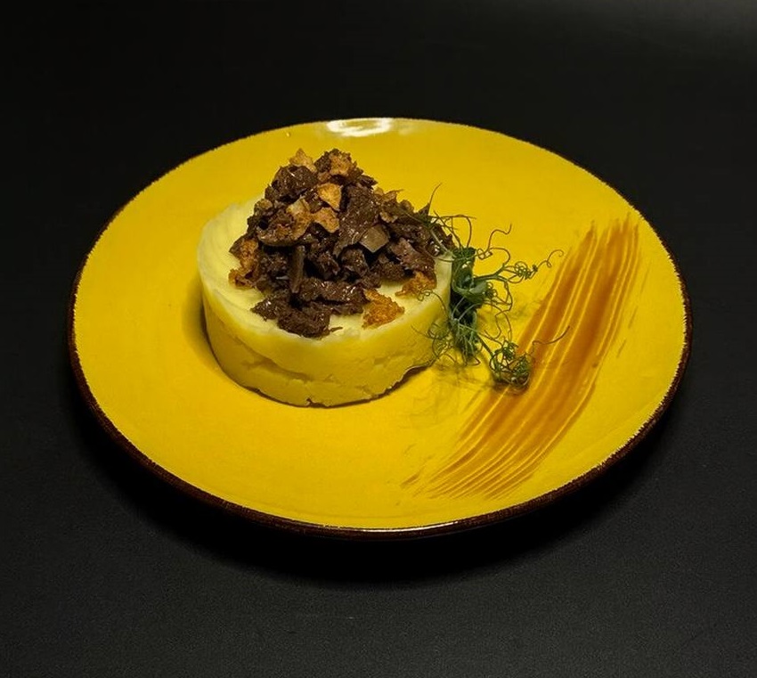 Язык Терияки с пюре