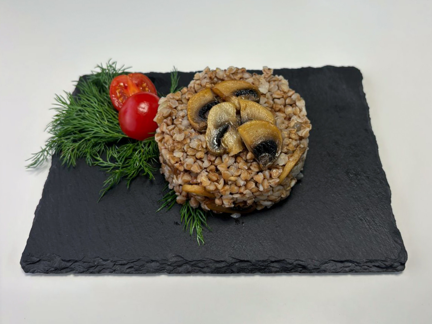 Греча с грибами