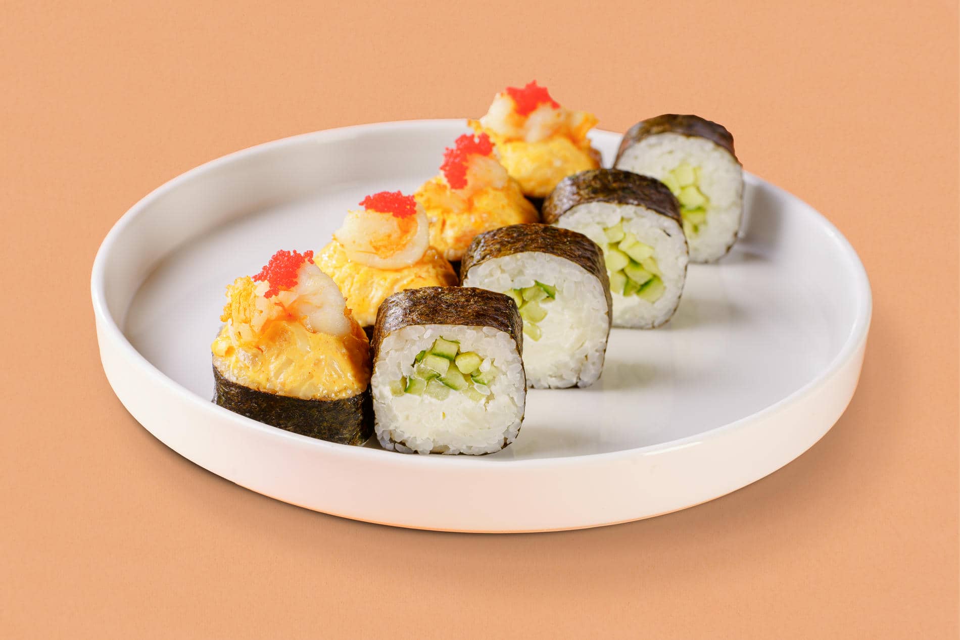 Запеченный с Креветкой и Лососем