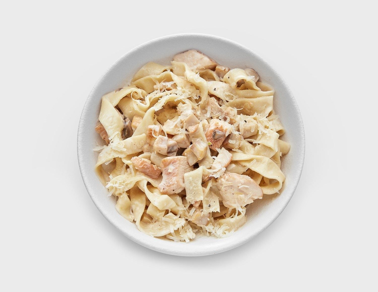 Паста с курицей и грибами