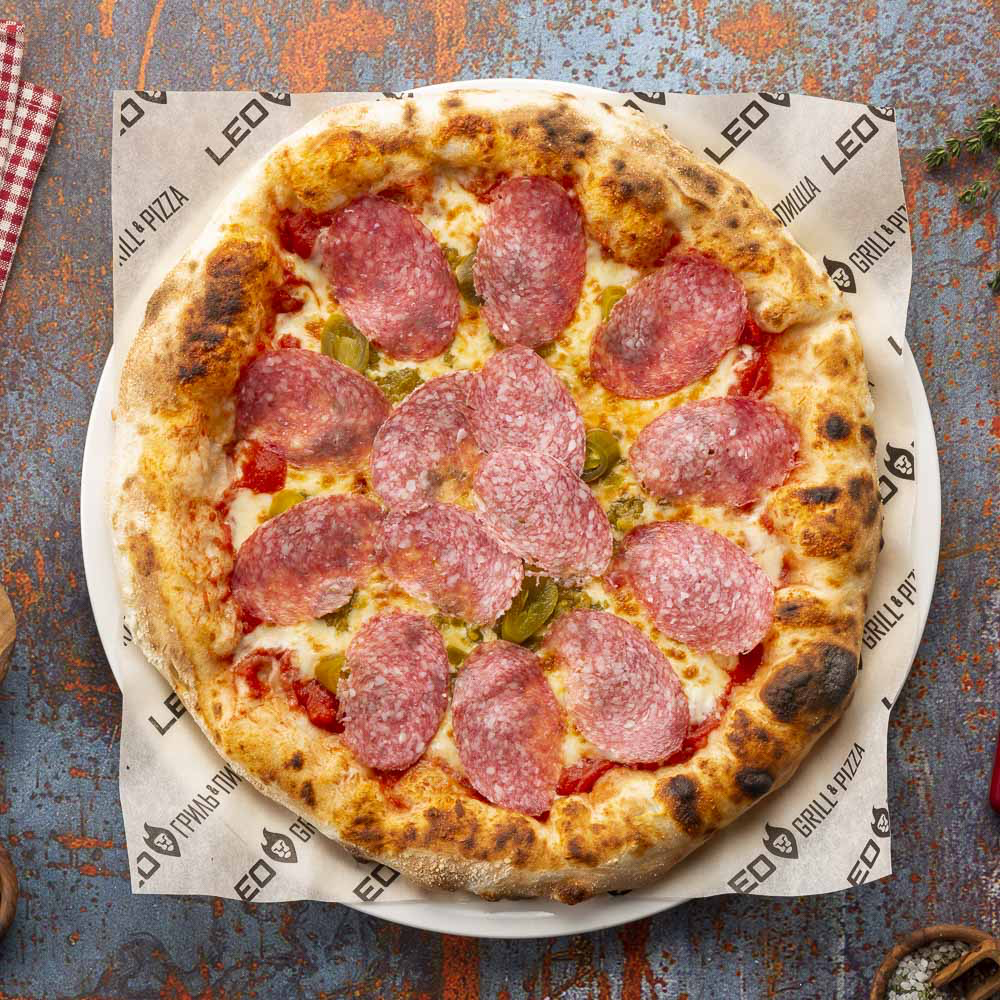 Пицца острая салями Наполи (тесто: традиционное)