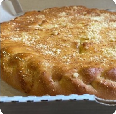 Пирог с творогом и вишней 1кг (сдобное тесто)