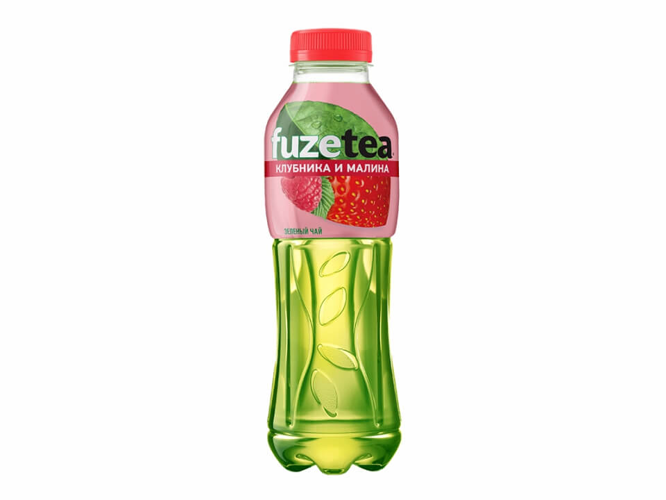 Зелёный чай Fuzetea клубника-малина 0,5л