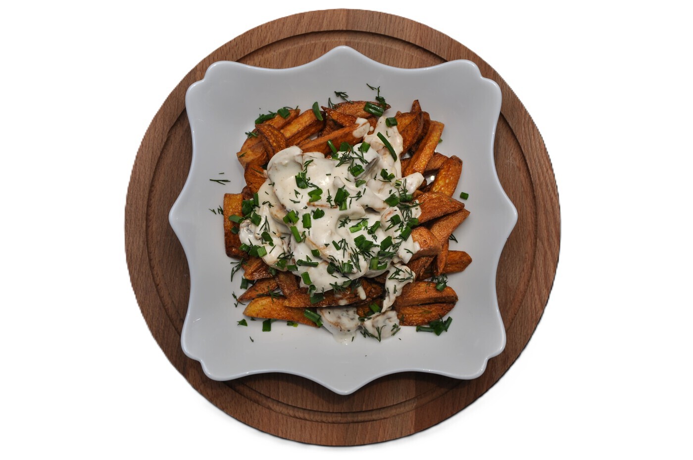 Картоха с курой и грибами