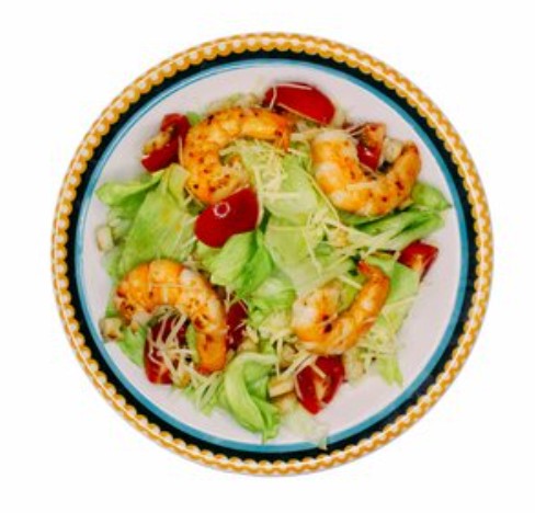 Салат Цезарь с креветками